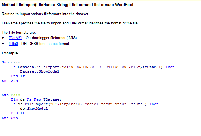 dfs0 loading in datasets